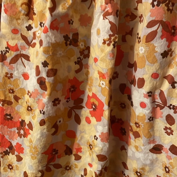 CARTERS UEC Girls size 7 fall floral maxi dress orange white print smocked top - Picture 9 of 11